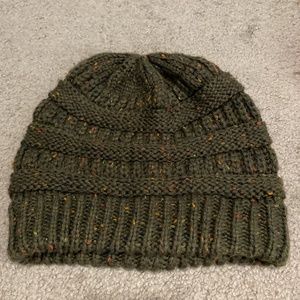 Green slightly slouchy beanie